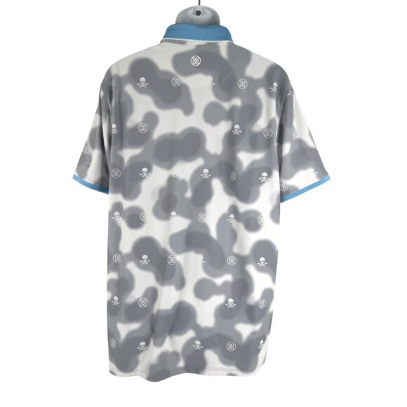 G/Fore Golf Polo Shirt 2XL Blur Icon Camo Tech Pique Skull Short Sleeve TP-3567 - Picture 4 of 11